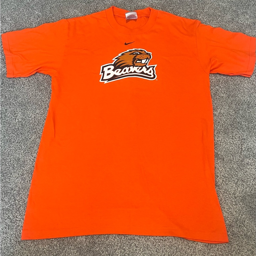 Orange Oregon State Beavers Nike T Shirt Unisex Size Small NWOT